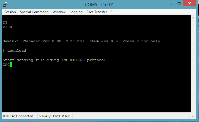 Xmodem hyperterminal download